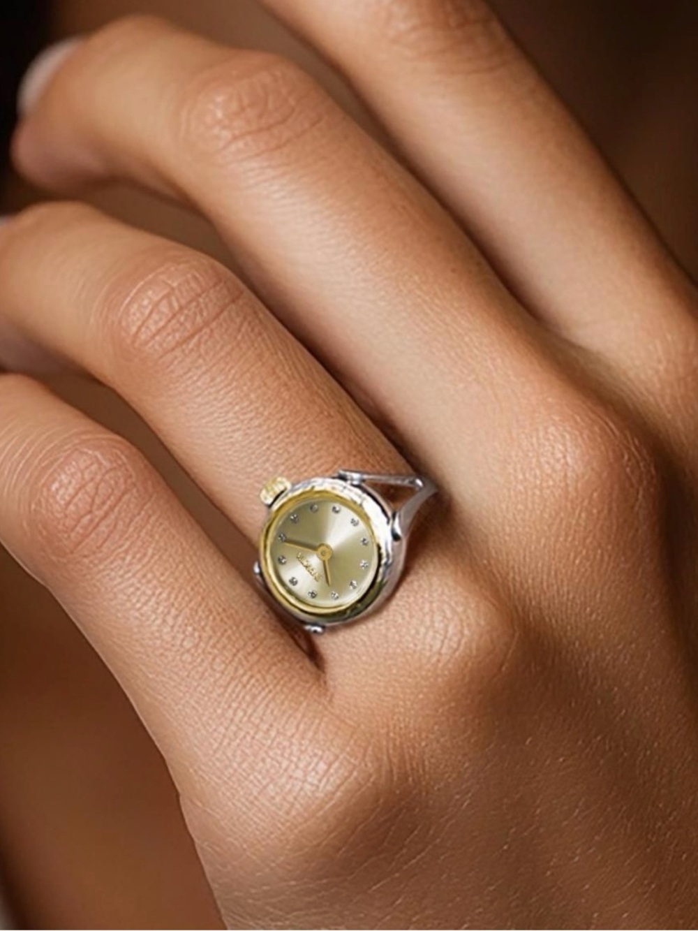 Invicta Two-Tone Gold and Silver (MINI ANGEL) Ring for Women 17.5mm🔥